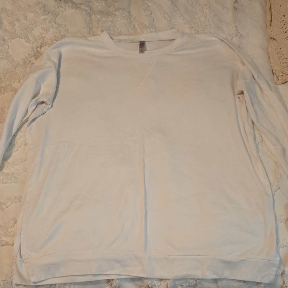 3 For $12 Bundle / Long Sleeve White Tunic Knit Top (#6)